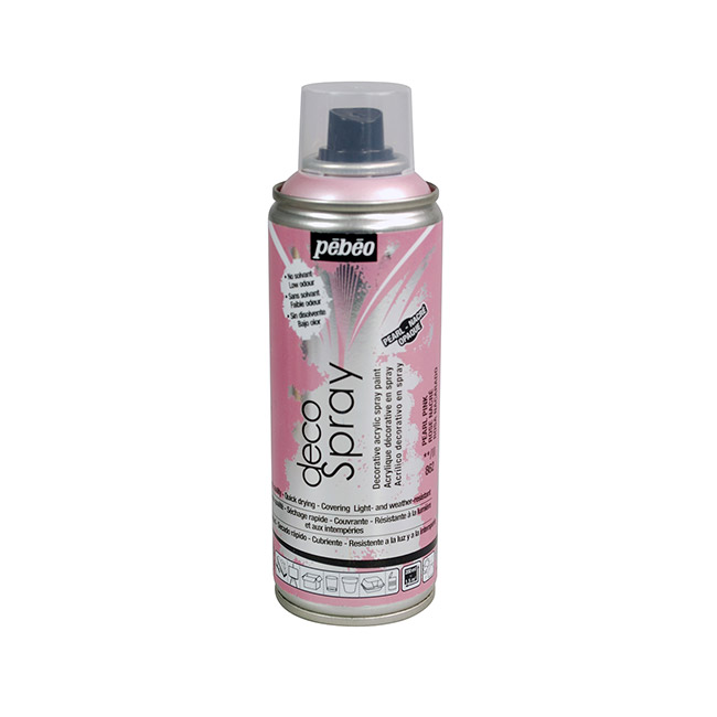 Краска-спрей акриловая перламутровая DecoSpray 200 мл, розовый, 862 ТМ "Pebeo"