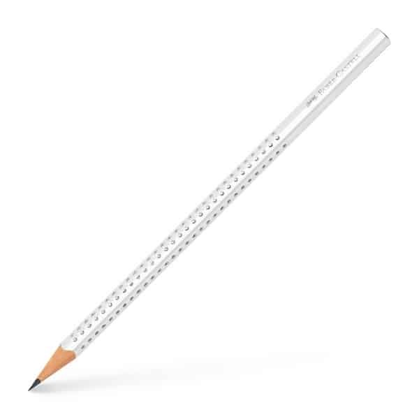 Карандаш чернографитный Grip Sparkle, белый, 118305 Faber-Castell