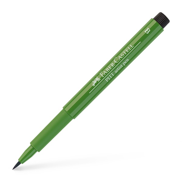 Ручка капілярна PITT Brush Artist Pen 167 зелено-оливковий, 167467 Faber-Castell