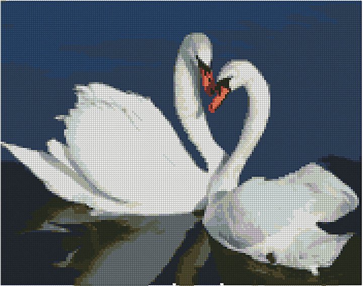 Алмазная мозаика "Лебеди" 40*50 см, FA40798, ТМ "Strateg"