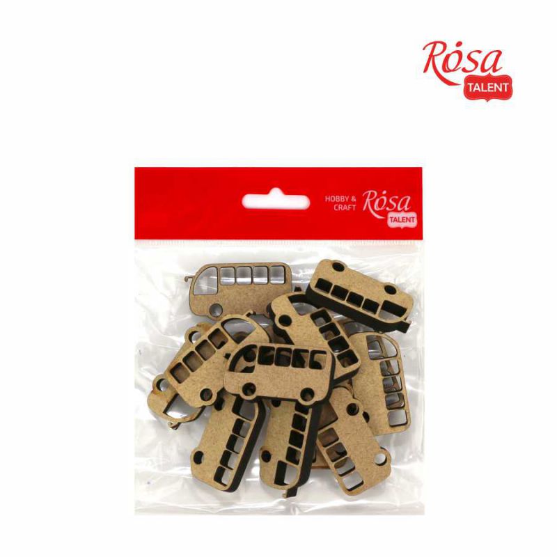 Міні-заготовка Автобус 1, МДФ, 4,7*2,5 см, 1 шт, Rosa Talent (15)