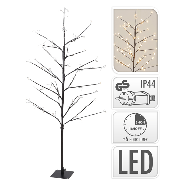 Ялинка декоративна з LED-підсвіткою 120 см/240 мікроламп, коричневий дріт 5 м, AX5306320