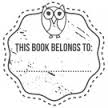 Штамп дерев`яний d=3,5 см "This Book Belongs To:", WE8002 ТМ "Woodies"