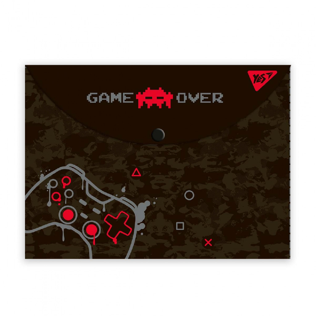 Папка-конверт на кнопке А4 "Gamer", 492008 Yes