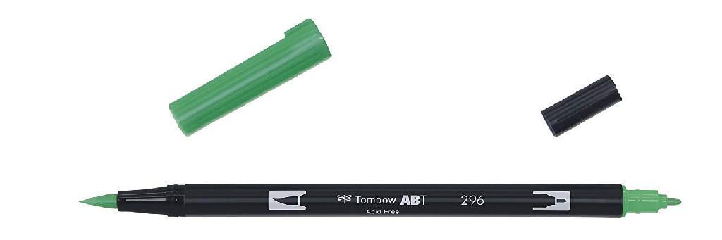 Маркер-блендер двосторонній ABT BrushPen ABT-296, зелений ТМ "Tombow"
