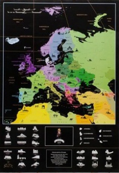 Скретч карта My Map Europe edition, 47*68 см (англ. яз.) ТМ "My Gift" 5