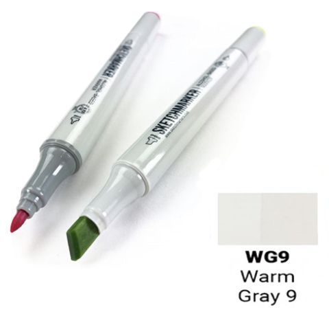 Маркер SKETCHMARKER, 2 пера: долото и тонкое, Warm Gray 9 - Теплый серый 9, SM-WG9 3