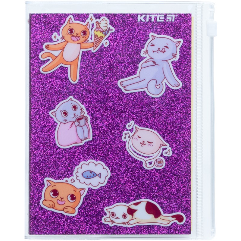 Блокнот силіконова обкл., "Purple cats", 80 арк., K22-462-2