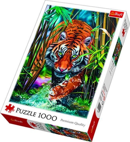 Пазл "1000" - Захватывающий тигр, Trefl, 10528