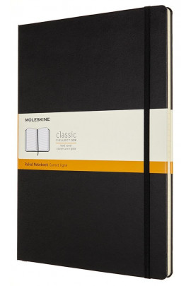 Записник Чорний А4 лінійка, Moleskine Classic, QP110