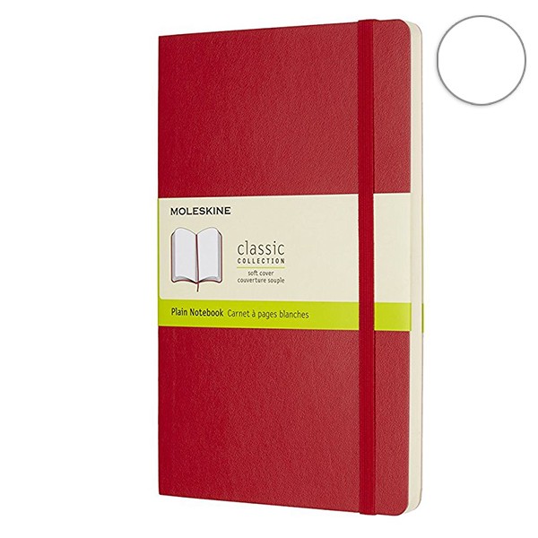 Записник Червоний м’який середній нелінований, Moleskine Classic, QP618F2F