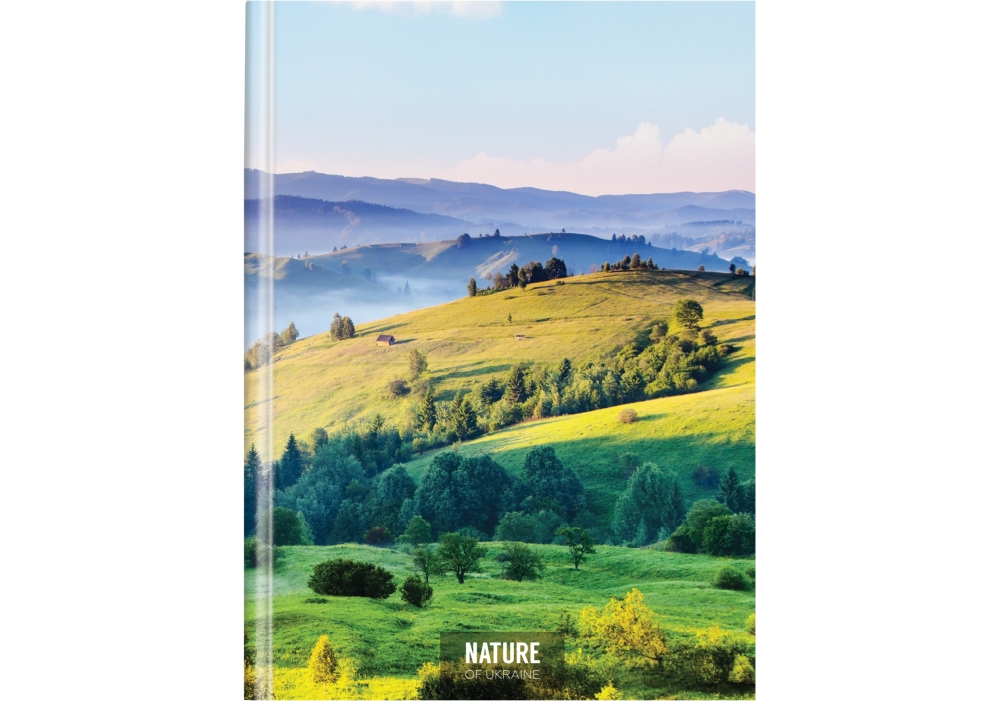 Блокнот А4 96 л, ячейка, твердая обложка, "Nature of Ukraine", пейзаж,O20378-13