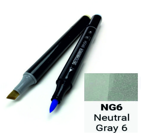 Маркер двосторонній SKETCHMARKER Brush Нейтральний сірий 6, SMB-NG6 3