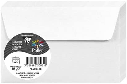Конверт декоративний Pollen 140*140 мм/120 г, Irid. white/Райдужний білий, 50031C