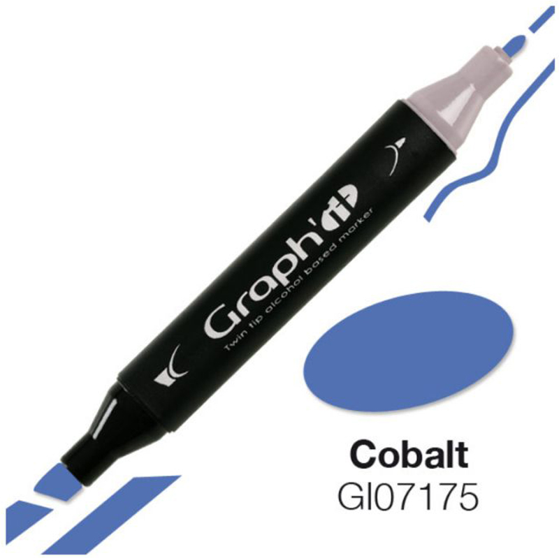 Маркер двухсторонний, Кобальт (7175), GI07175 Graph`it