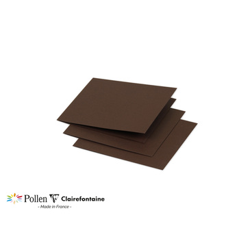 Заготовка для открыток сложенная Pollen 116*116 мм/210 г, Cocoa, Какао, 16142C Clairefontaine