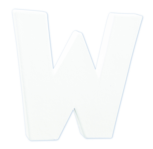 Заготовка из папье-маше Буква "W" 1,5*10,5*12 см, AC752C ТМ "Clairefontaine"
