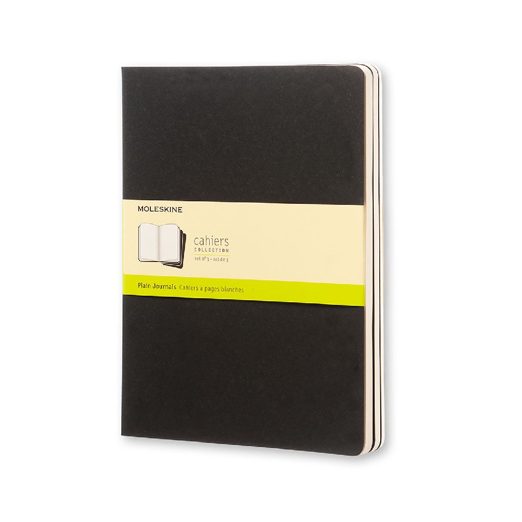 Записник Чорний великий нелінований, Moleskine Cahier, QP323