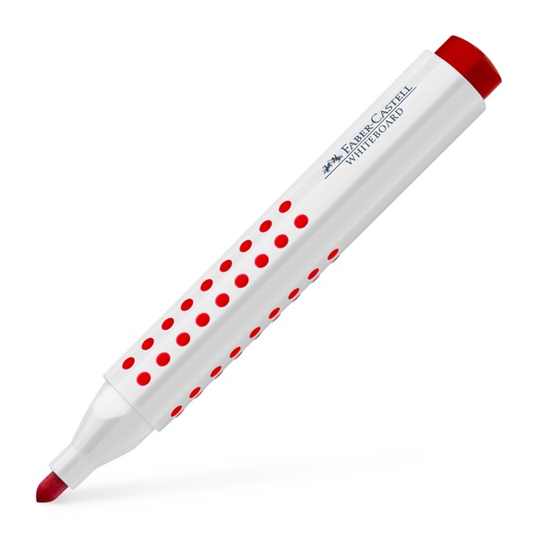 Маркер текстовий Grip червоний тригранний для дошки, 158321, Faber-Castell