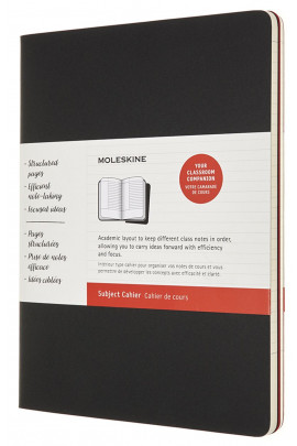 Записник Чорний, бордо великий Subject, Moleskine Cahier, CH4STNB02