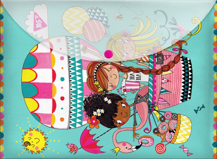 Папка-конверт на кнопці А4 "Rachel Balloon", 491612 Yes