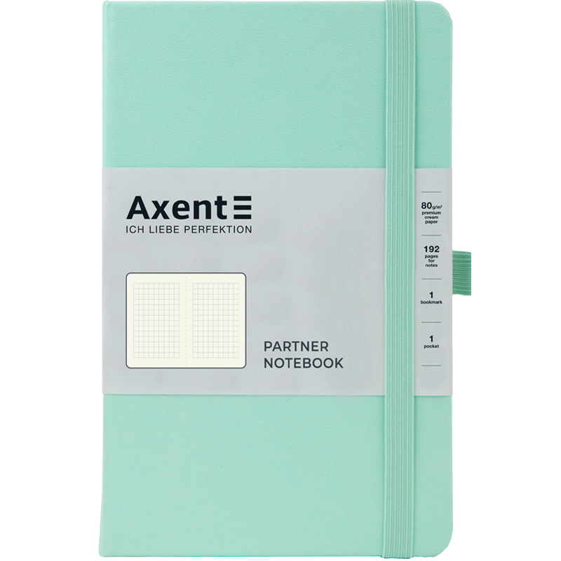 Книга записна Partner 96 арк. 125*195, кліт., м`ятна, 8201-44-A