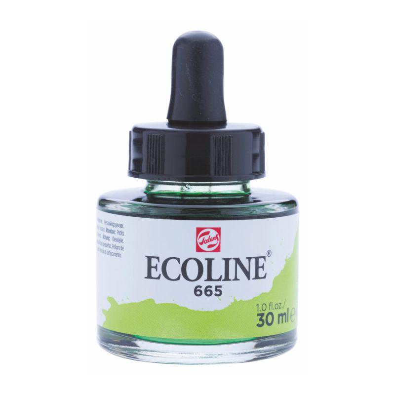 Фарба акварельна рідка Ecoline, (665), Яскраво-зелена, 30 мл, Royal Talens