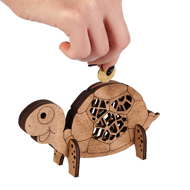 Заготовка-копилка для декорирования "Черепаха" 12*6 см, FLC-018 (3D)