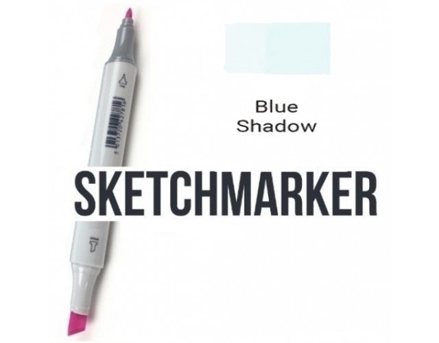 Маркер SKETCHMARKER, 2 пера: долото и тонкое, Blue Shadow - Синяя тень, SM-B75 3