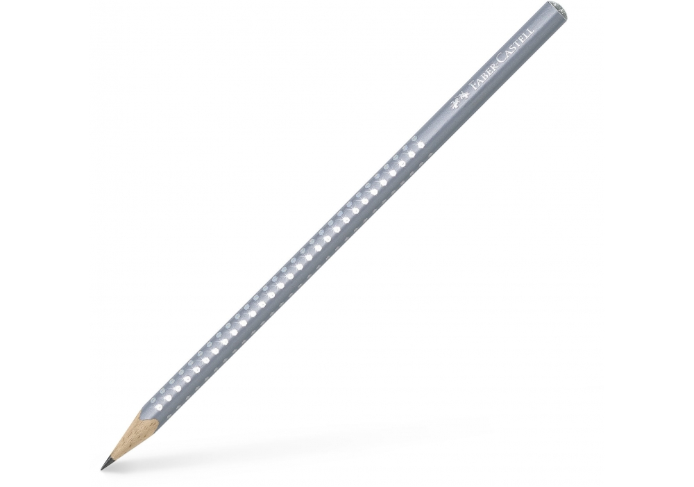 Карандаш чернографитный Grip Sparkle, серый, 118202Р Faber-Castell