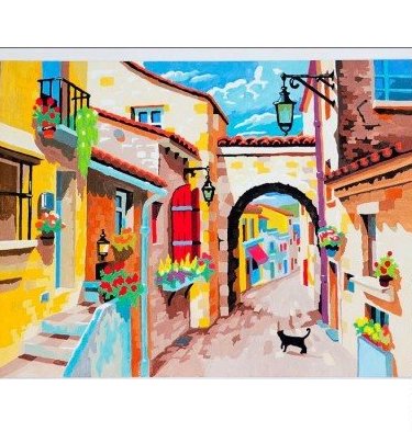 Набір для творчості Sequin Art Painting by numbers Senior Тиха вулиця, SA0129