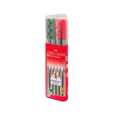 Набір ручок капілярних 0,4 мм у пеналі Grip 10 кол., 151611 Faber-Castell ***