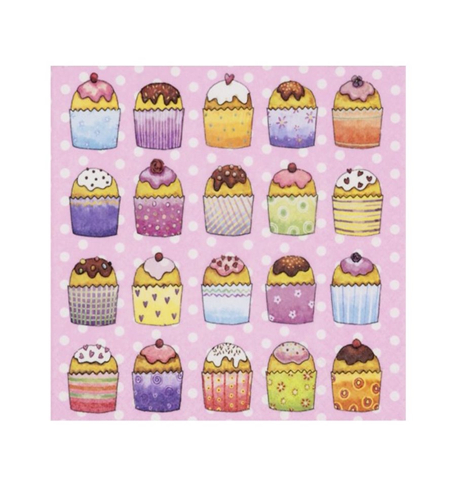 Декупажні серветки "Кекси", 33*33 см, ti-flair