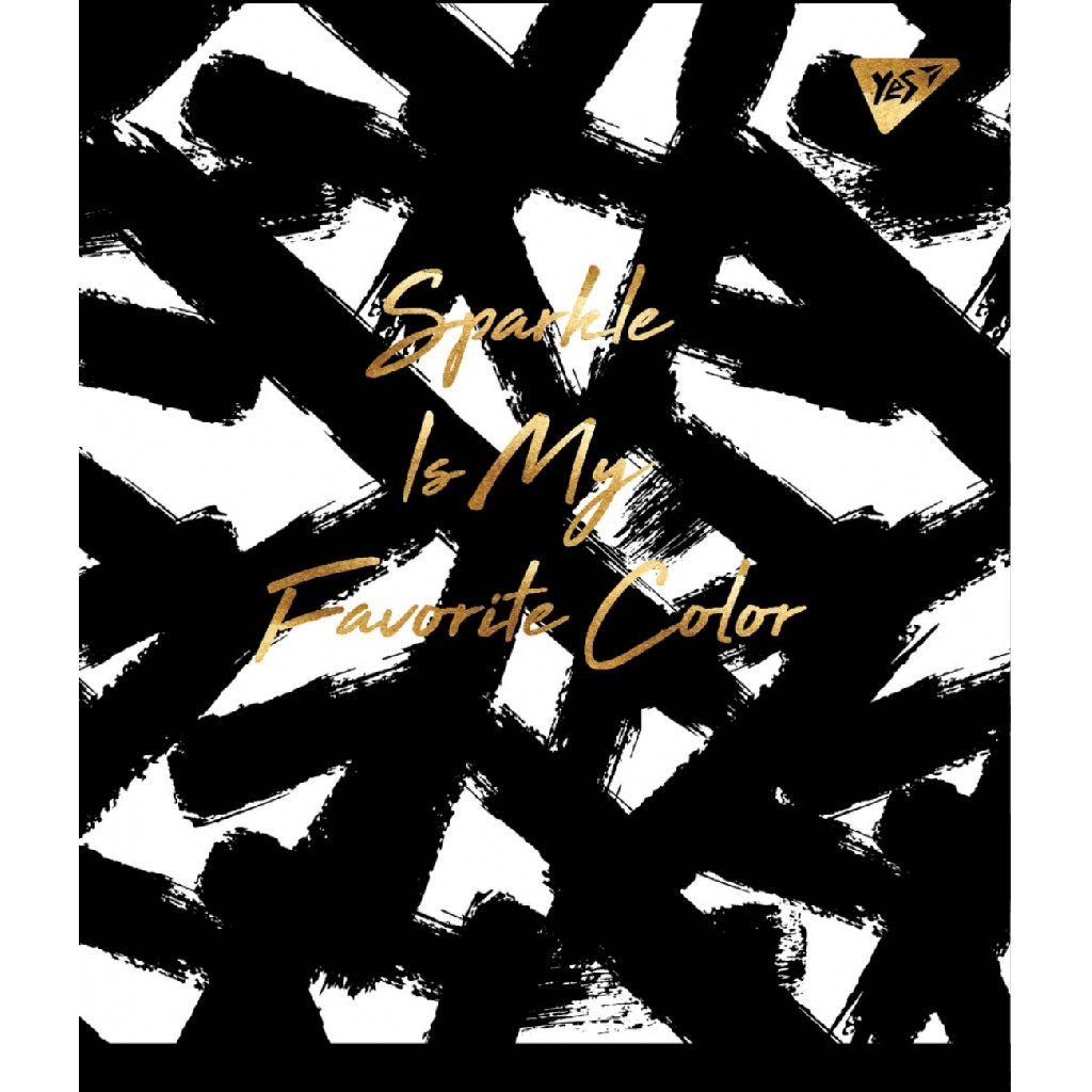 Зошит 48 лін. YES Black abstract, 765284