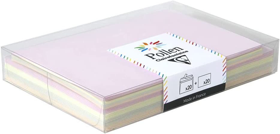 Конверт декоративный зернистый Pollen 114*162 мм (120 г) Sweety (4 цвета в ассортименте), 20905C Clairefontaine