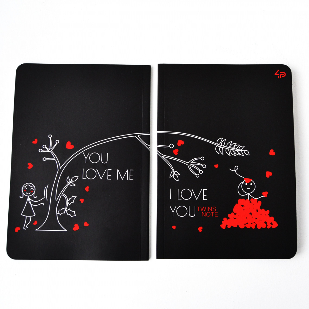 Блокнот А5 "Twins series" love you, 904389, TM Profiplan 
