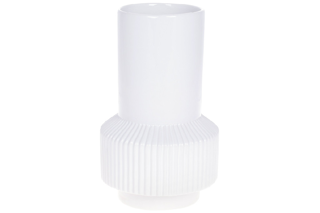 Ваза керамическая 22 см, белый, 733-491