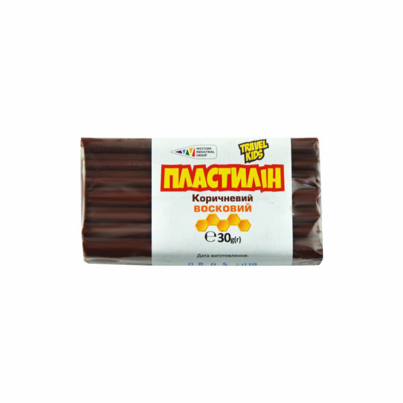 Пластилин восковой коричневый, 30 гр 333109 Гамма-Н