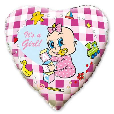 Шар воздушный 18" Младенец девочка Ф, 1202-0460