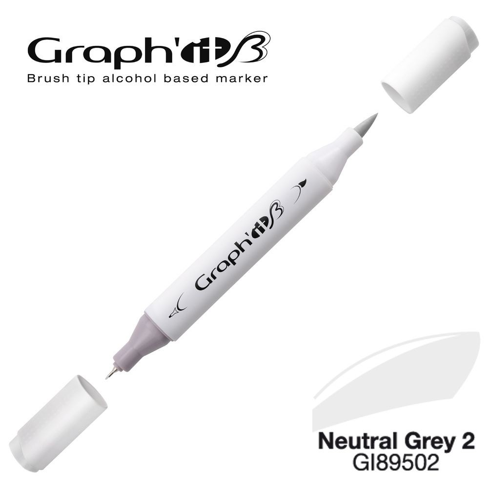 Маркер двосторонній Brushmarker, Нейтральний сірий 2 (9502), GI89502 Graph`it