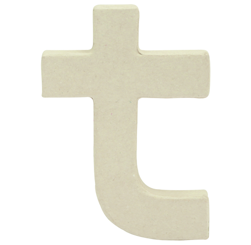 Заготовка из папье-маше Буква-крафт "t" 1,5*8,5*12 см, AC832C ТМ "Clairefontaine"