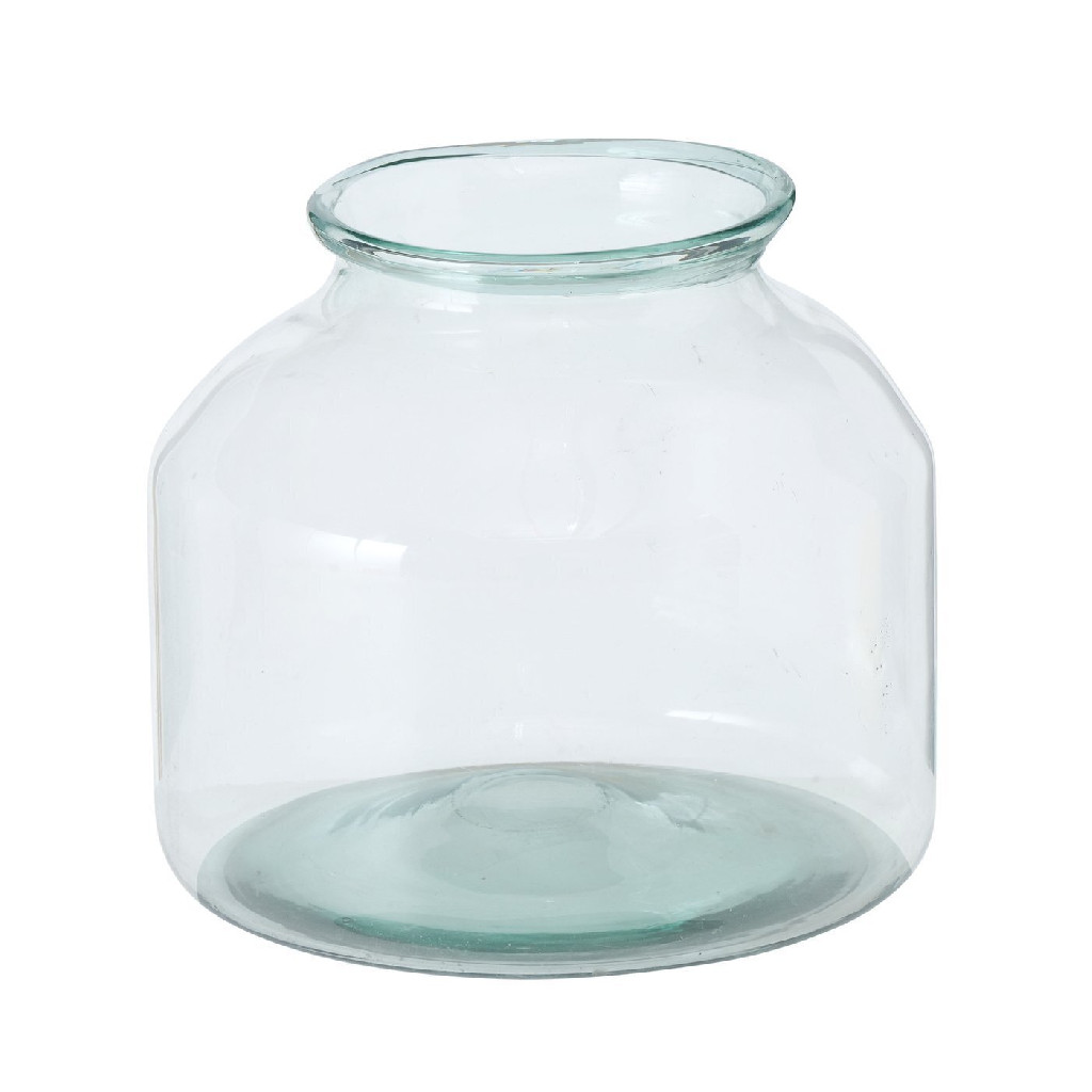 Ваза декоративна скляна "Eco-Glas" h=32 см/d=33 см, прозоре скло, 2019698
