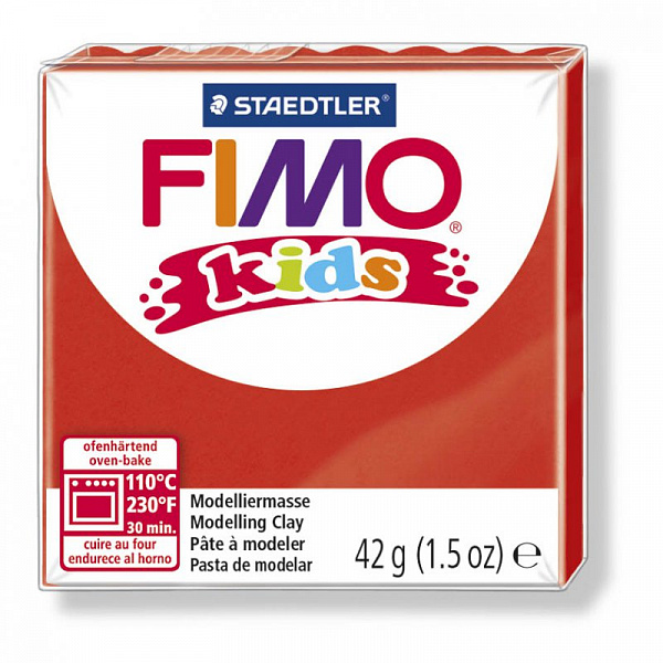 Пластика Fimo kids, красная, 42 г 1