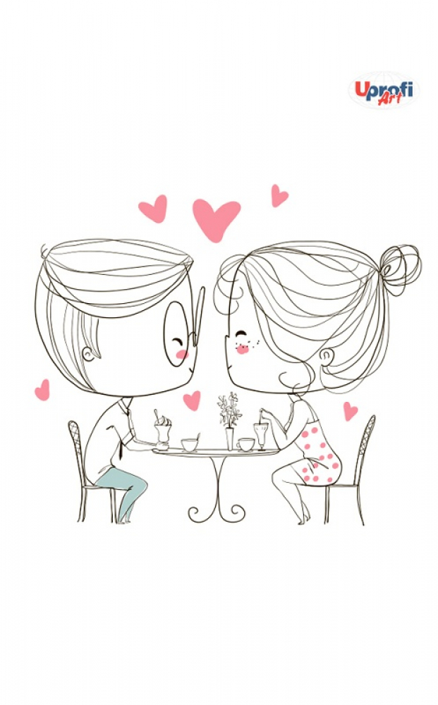 Блокнот B6 "lovers in a cafe", 50599, TM Profiplan 