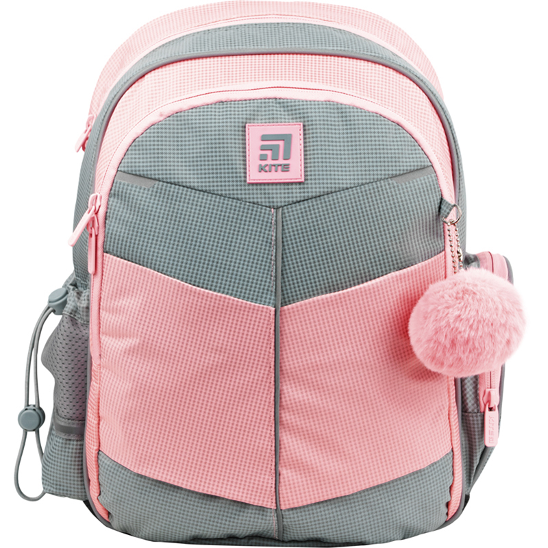 Рюкзак школьный Kite Education 771 Gray & Pink, K22-771S-2
