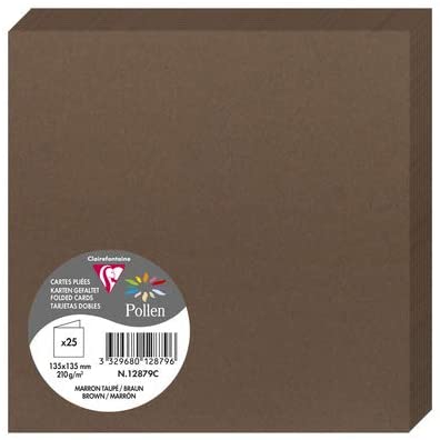 Заготівка д/листівок складена Pollen 135*135 мм/210 г, Taupe brown/Сіро-коричневий, 12879C