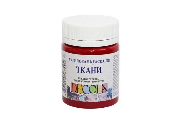 Фарба акрилова по тканині 50мл кармін 319 Decola 