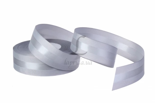 Лента репсовая+атлас 2,5 cм (18 м), GX-003 (59-008)