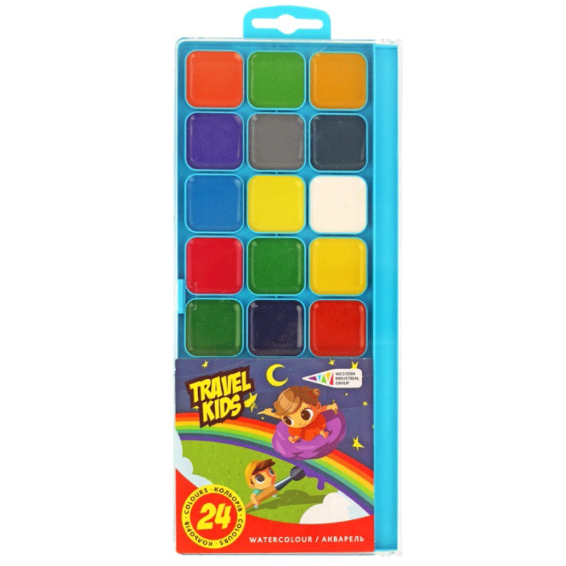 Акварель "Travel kids" 24 цв., п/у, б/кисточки, 312082/TK Гамма-Н
