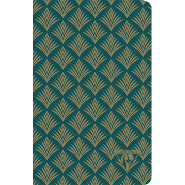 Блокнот 11*17 см 48 арк. Neo Deco NoteBook, лінійка, на скобі, папір сл.кістка, зелений, 192406C